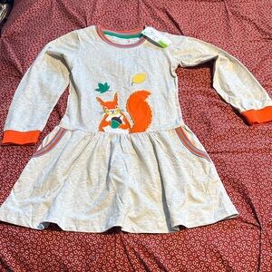Charming Kids Dress with Squirrel Design